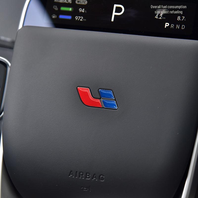 Li Auto L6789 ONE MEGA Steering Wheel Emblem Stickers, Creative Men's Interior Decor