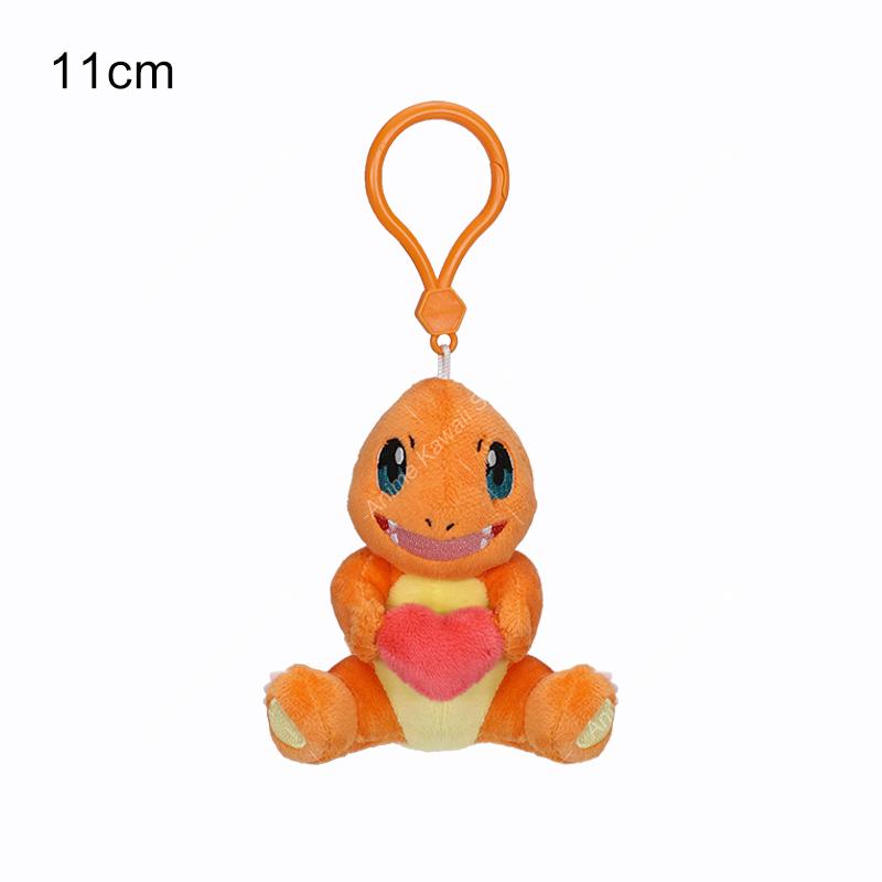 Original Pokemon Plush Keychain Cartoon Toys Pikachu Mew Jigglypuff Squirtle Eevee Snorlax Bulbasaur Doll Kids Kawaii Toy