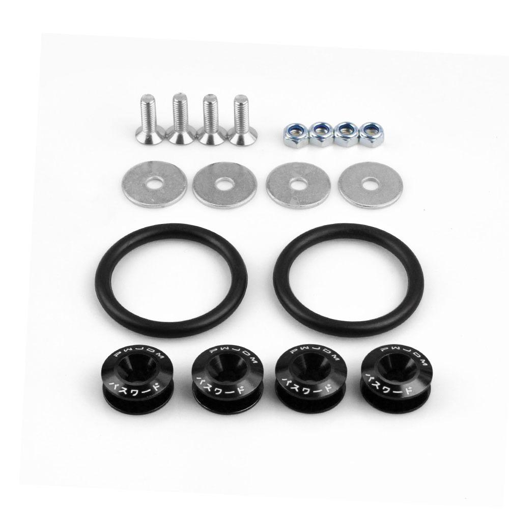 Pare-chocs De Fixations À Dégagement Rapide JDM En Aluminium Pour Kit De Couvercles De Trappe De Garde-boue De Coffre De Voiture