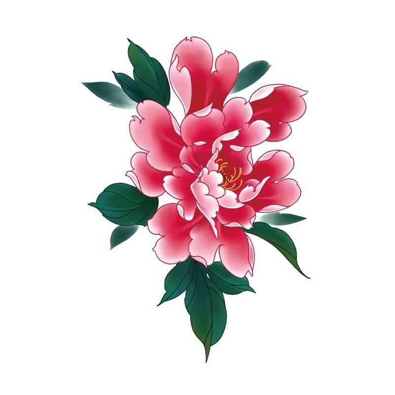 Pfingstrose Großes Muster Foto Fotografie Wasser Transfer Tattoo Aufkleber Musterbestellung Tattoo