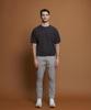 PANICALE Charcoal Wool Blend Short Sleeve Pocket Sweater