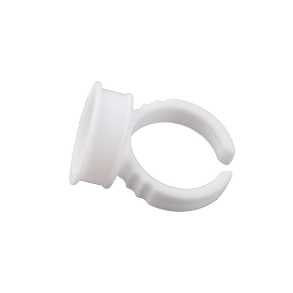 100pcs Disposable Glue Ring Pallet Holder for Eyelash Extension White Plastic Glue Pallet Tatto