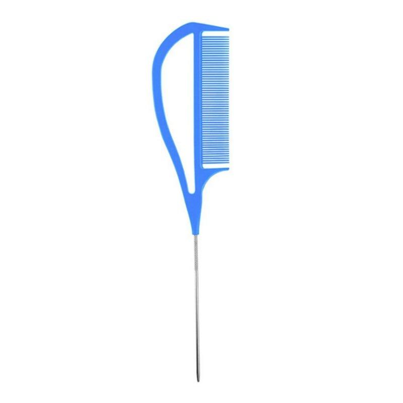 Metal Pin Tail Comb Hairdressers Barbers Rat Tail Comb for Styling Teasing Wide Tooth Pick Stylist Braiding Combs