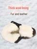 Men's Thick Fur-Lined Cowhide Winter Snow Boots with Steel Toe