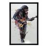 Guitar Master Poster Guitar Master Poster, 30X40 Cm, Dark Brown Wooden Frame, 230 Gsm Matte Paper