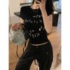 Internet Celebrity Explosion Letter Short-sleeved T-shirt Women, Summer New Slim Slim Slim Print Top