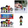 Colorful Teen Titans Go Miniature Set With Robin Raven Beast Boy Starfire Characters