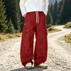Herren Frühlings Herbst Locker Geschnittene Cargohosen mit Mehreren Taschen Gerades Bein Streetwear