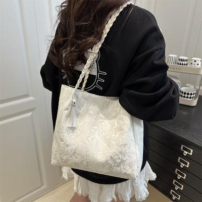 Chinese Style Shoulder Bag Summer Large Fashiable and Versatile Tote Bag Hanfu Accessories Casual and Simple Commuting Bag