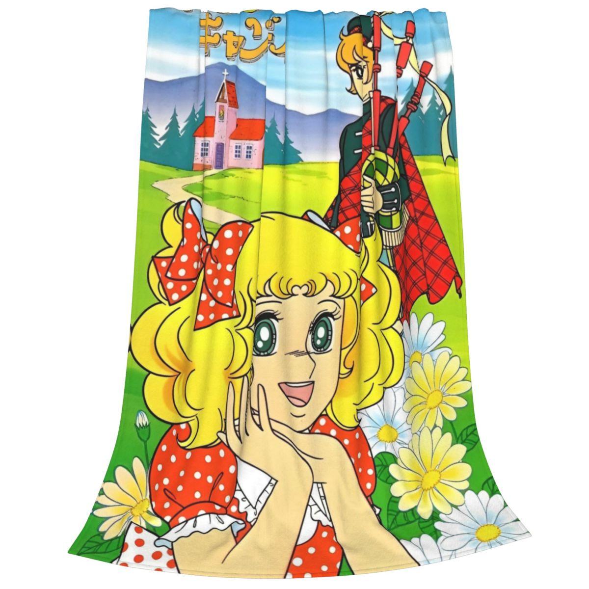 

Candy Candy Manga Anime Cute Blankets Flannel Summer Kawaii Japanese Multi-function Soft Throw Blanket for Bedding Couch Throws 30x40in