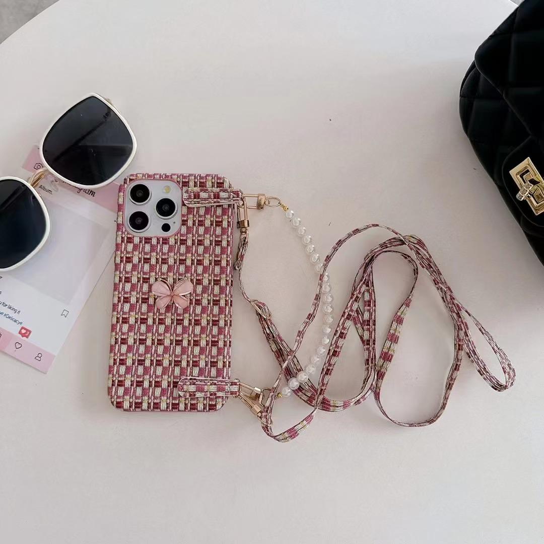 

Чехол для телефона с клетчатой 3D-бабочкой, подходящий для 11/12/13/14/15/16/PRO/PROMAX/PLUS iphone16plus