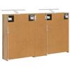 Bathroom Cabinet Set 3 Pcs 106 X 16 X 62.5 Cm Engineered Wood