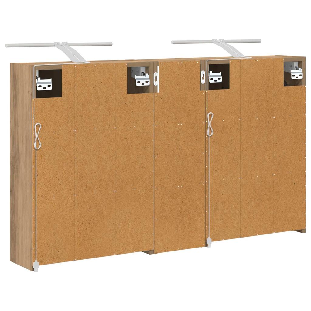 Bathroom Cabinet Set 3 Pcs 106 X 16 X 62.5 Cm Engineered Wood