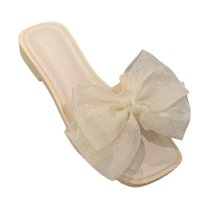 Sommarens Nya Ytterkläder Strandskor, Söta Tjockbottnade Tofflor för Kvinnor