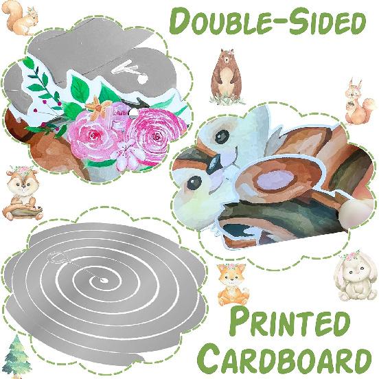 Woodland Party Decorations 20pcs Woodland Animals Hanging Swirls Forest Animals Foil Ceiling Decorations for Woodland Theme Birthday Party Baby