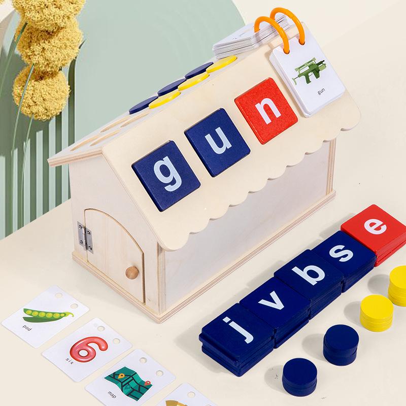 

Wooden 26-Letter Alphabet House for Early Literacy Education