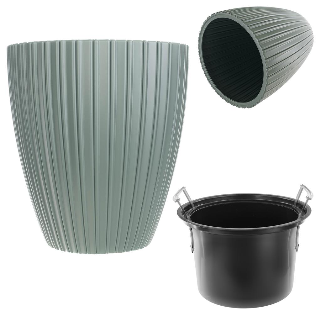 KADAX Flower Pot Planter 30cm Cover with Insert Flower Stand Plastic