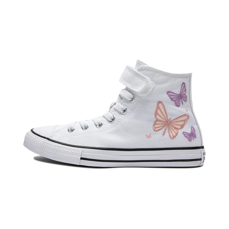 Converse All Star 1V Comfortable Classic High Top Kids Canvas Shoes Kids Sneakers White Purple A07424C