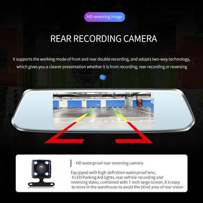 2.8-Inch Single Len Front/4.0-Inch Dual-lens Front and Rear Recording Driving Recorder Rearview Mirror Driving Recorder