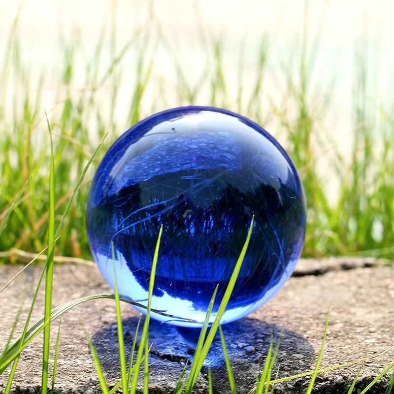 Crystal Gifts Home Decor Ball Centerpiece 6cm Colorful K9 Blue Color Crystal Ball