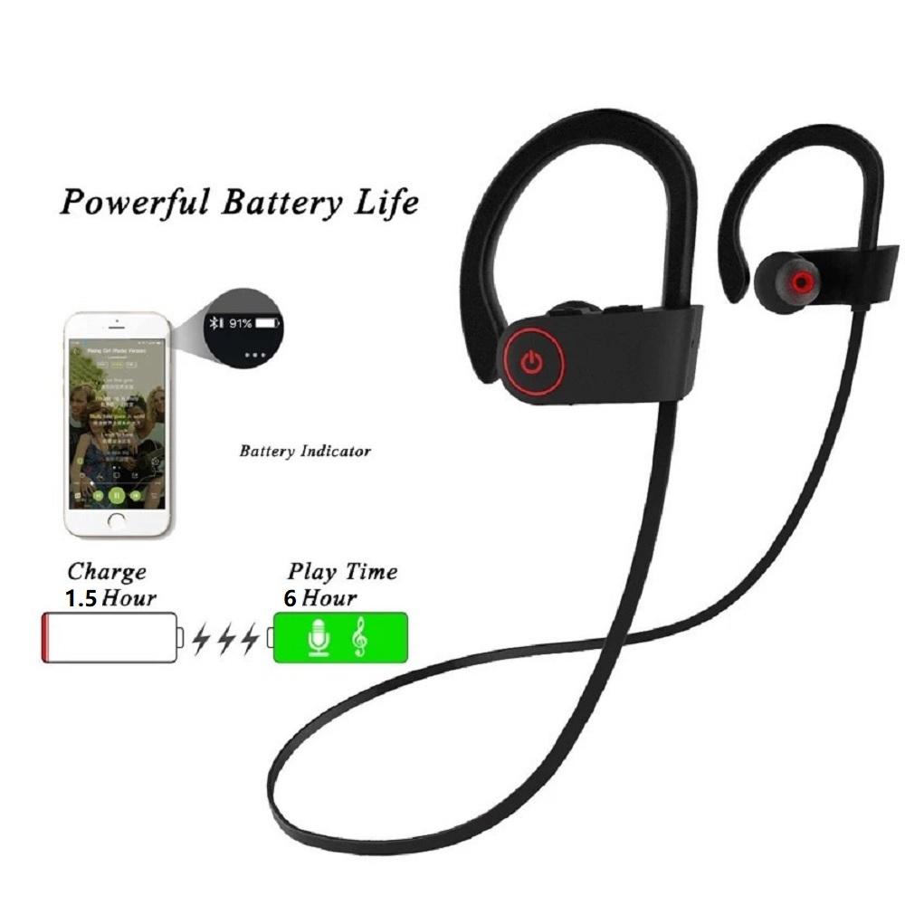 Waterproof Bluetooth 5.0 Stereo Sport Wireless Headphones In Ear Headset