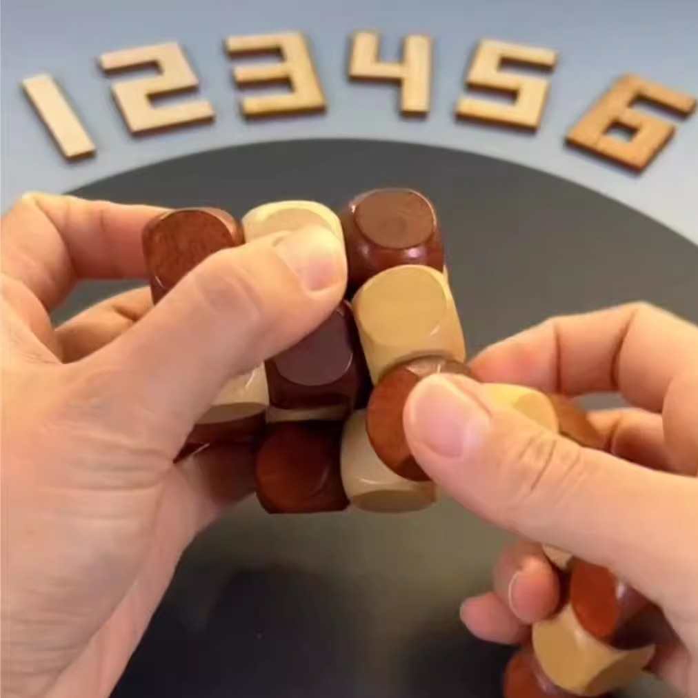 Wooden Twist Cube IQ Puzzle Brain Teasers for Adults Teens Kids Luban Lock Mind Challenge Games Unique Gift Ideas