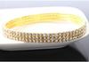 European & American Fashion Crystal Rhinestone Claw Chain Multi-layer Elastic Anklet Bracelet