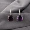 Amethyst Gemstone Silver Earrings, 925 Solid Sterling Silver Earrings For Gift, Handmade Beautiful Silver Earrings For Wedding Gift