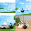 Cute Resin Cartoon Swan Figurines For Miniature Garden And Home Decor