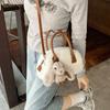 Fashiable Plush Crossbody Bag for Daily Commuting Versatile Single Shoulder Bag Korean Versi Cute Handle Bag