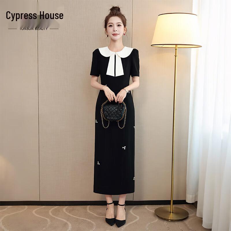 Sybill She Women s Short Sleeve Color Block Midi Dress S