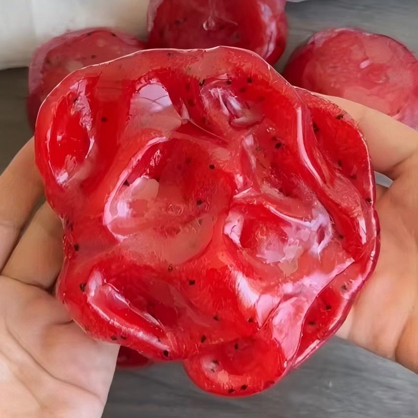 -Handmade Watermelon Slushy Squishy Toy Soft Slow Rebound Stress Relief Squeeze Toy Realistic Fruit Simulation Model Adult Gifts