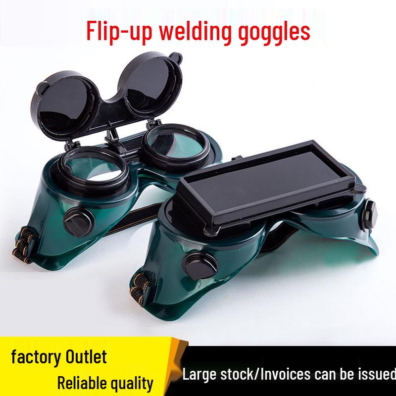 Flip-up Multifunctional Welding Goggles: Industrial, Anti-Strong Light, Full Surround Protection, Double Flip Design