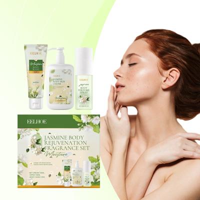 Jasmine Body Care Set Gently Cleanses and Moisturizes Body Skin with Jasmine Light Fragrance That Stays with You, The Perfect Gift