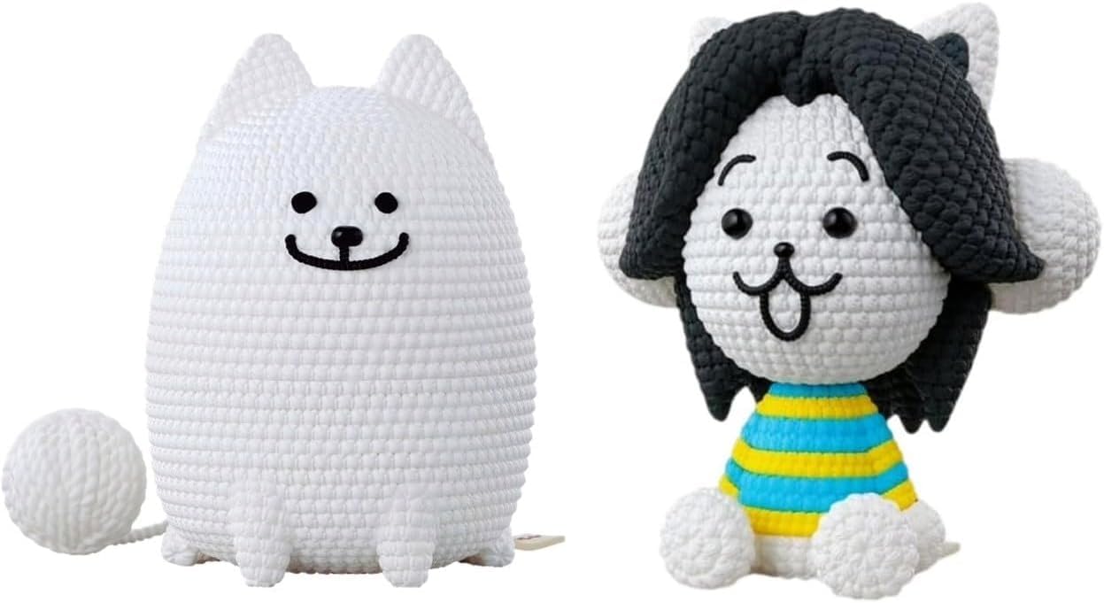 

Undertale Temmie Annoying Dog 14cm of Official Merchandise Figures & Amikoto, Approx. [Set 2] [2 Sets]