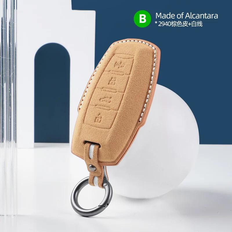 Alcantara Suede For Fob Haval Car Key Case H6 Third Generation Harvard M6 Package H2S Buckle F7X Housing F5 H4 H7/H8/H9