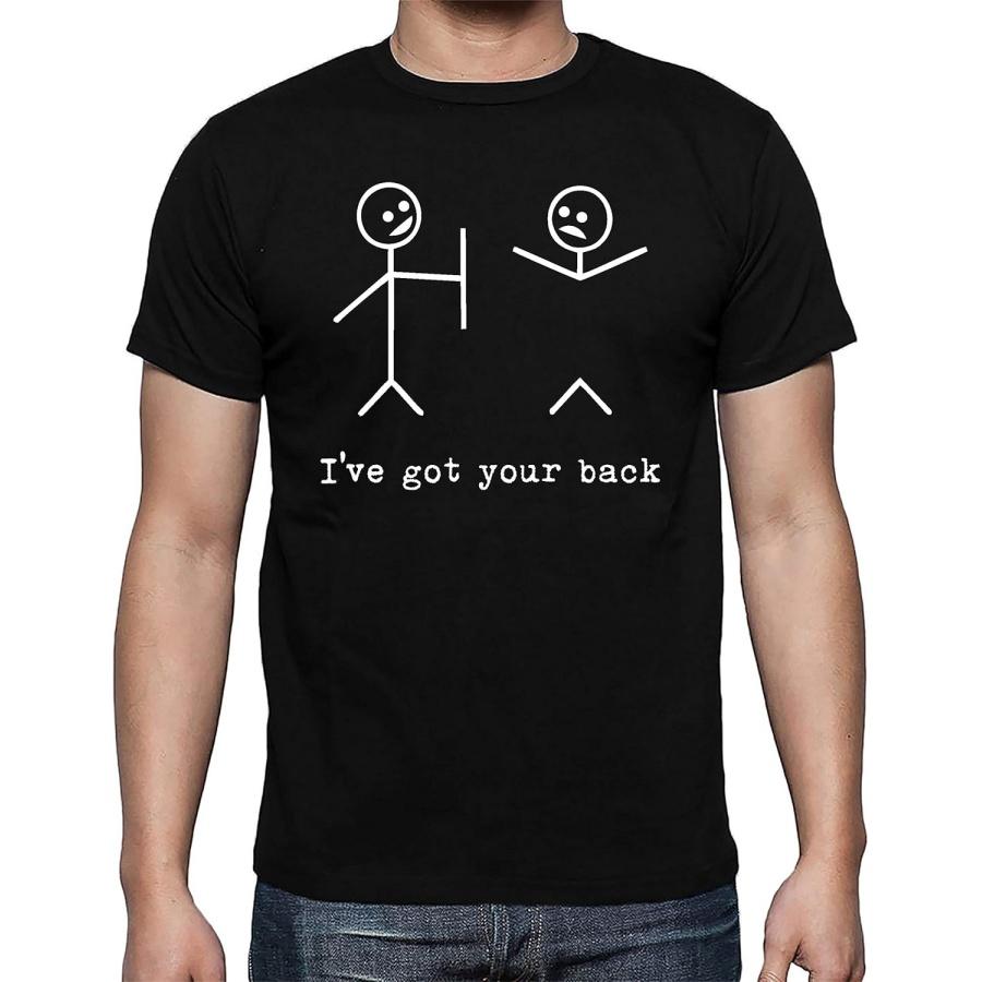 

I Got Your Back Funny Sarcastic Stick Figure Humor Premium Men s Shirt XXXXXL чорний