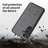 For Samsung Galaxy S24 PC+TPU Case Sliding Screen Cover Kickstand Phone Shell with Clip