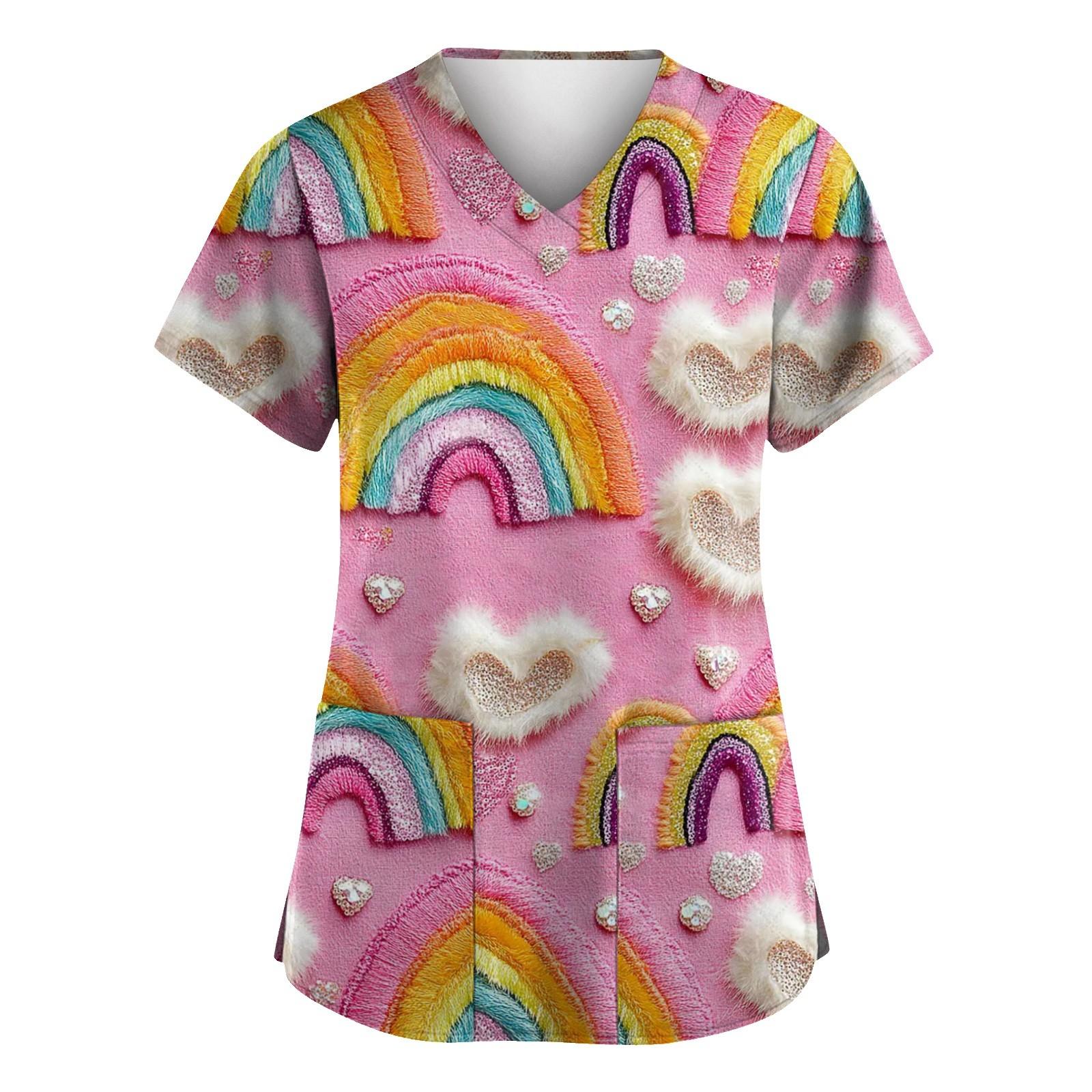 

С Днем святого Валентина, женская мода, V-образный вырез, короткий рукав, рабочая одежда с карманами S жёлтый