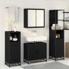 Bathroom Furniture Set 4 Pcs Black Oak Effect Wood Based Material