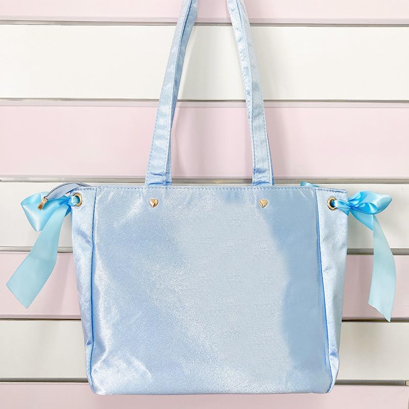 Seraphim Satin Ita Bag with Side Ribbons, Transparent, Clear, Show-Off Bag for Otaku Activities, ITABAG, Sax, Light Blue, and Blue [Parallel Import]