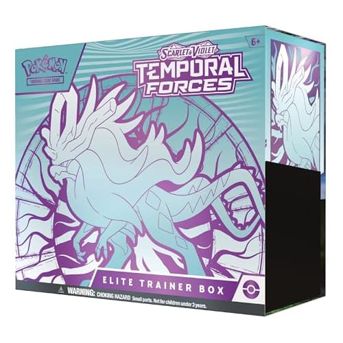 Pok?mon TCG: Scarlet & Violet ? Temporal Force Elite Trainer Box ? Walking Wake (1 Full Art Flutter Mane Promo Card, 9 Boosters & Premium Accessories)