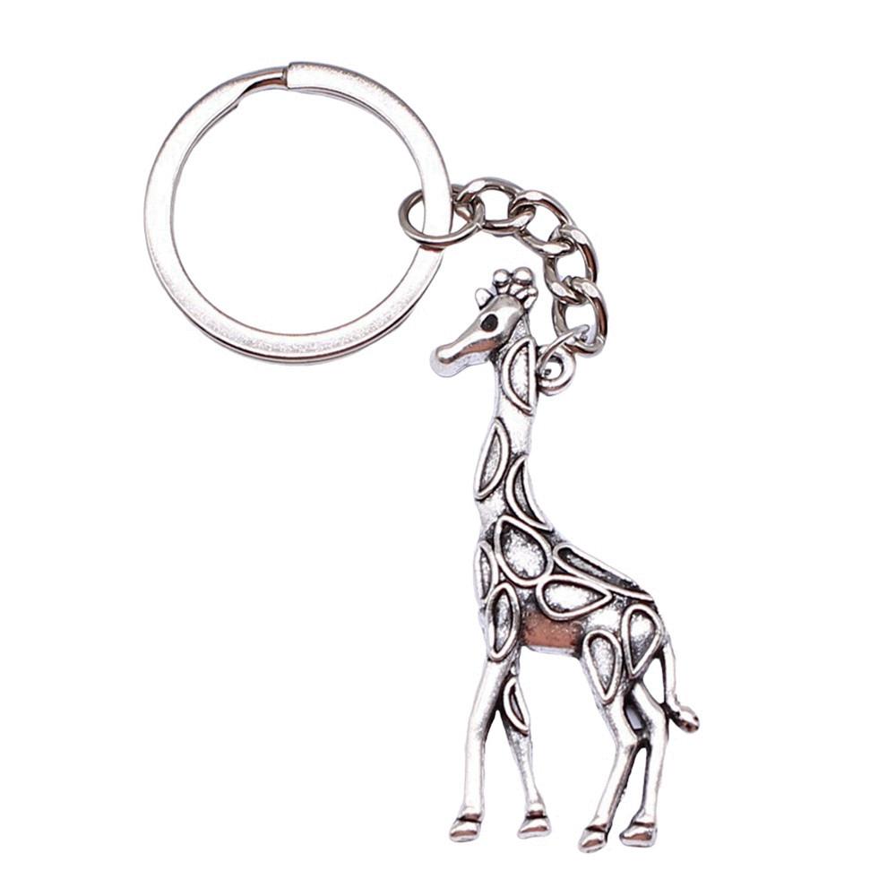Bear Charm Tiger Keychain Wild Animal Pendants Key Ring 28mm