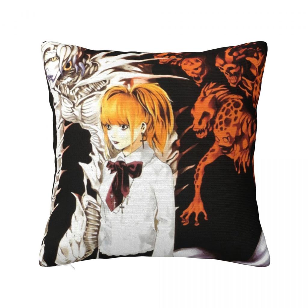 L Lawliet Death Note Kuddfodral Anime Japan Manga Kuddfodral Anpassningsbar Dragkedja Dekor Kuddfodral för Hemmet 45x45cm