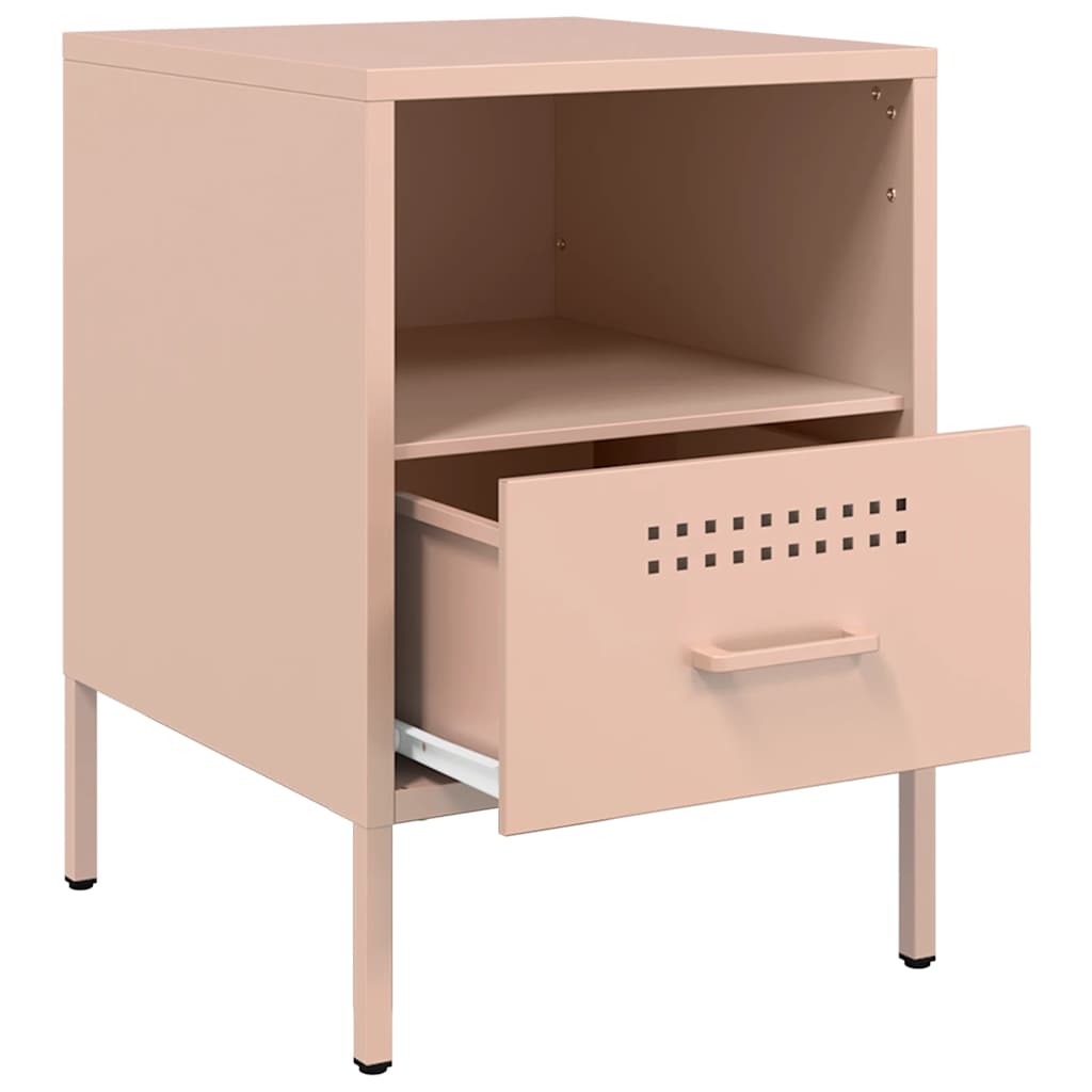 Nightstands 2 pcs Pink 36 x 39 x 50.5 cm Steel