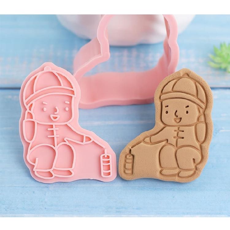 2/3Pcs Cartoon Pattern Printing Cookie Cutter Mold DIY Kites Zongzi Boats Mold
