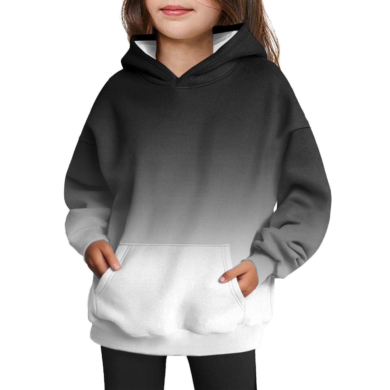 

Худи для девочек с принтом тай-дай - Пуловер с принтом 130 чёрный