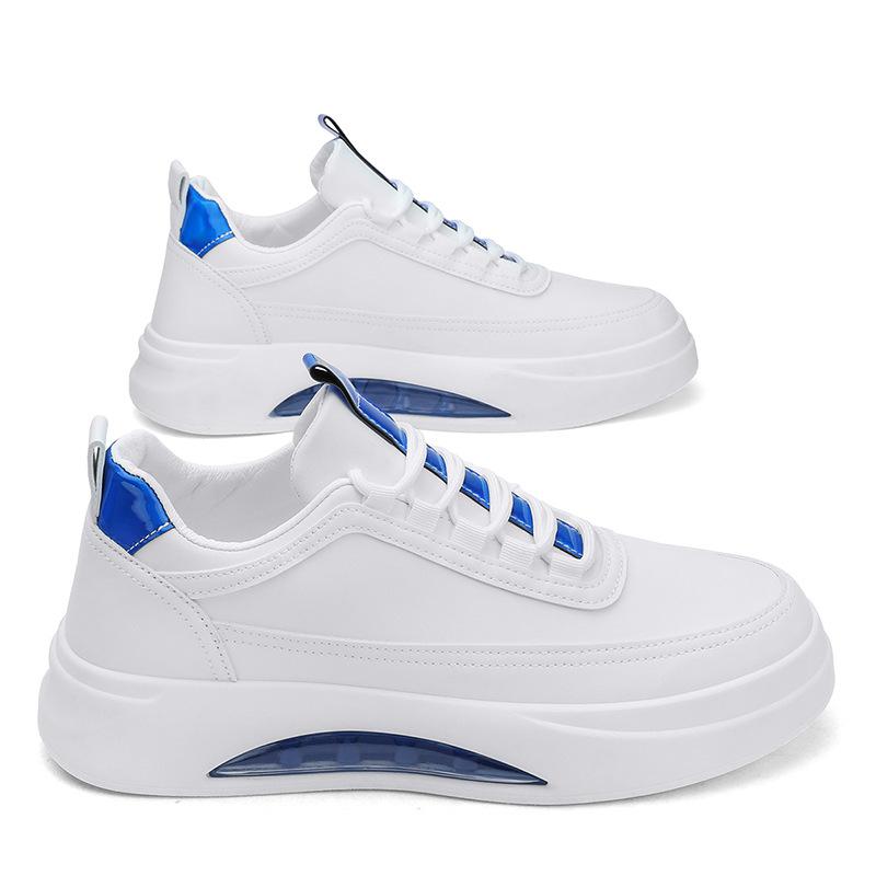 Herrenschuhe 2025 neue Frühling Herrenschuhe Plateausohle vielseitige Sport-Board-Schuhe Herren Freizeitschüler Luftkissen kleine weiße Trendschuhe