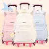 Zaino Scolastico per Bambine Borsa Scolastica con Trolley e Ruote Zaino a Ruote per Studenti Borsa per Libri per Bambini Zaini con Ruote
