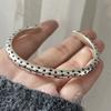 100% Solid 925 Sterling Silver Retro Bracelet for Women Men Vintage Handmade Black Star Bracelet Birthday Gift